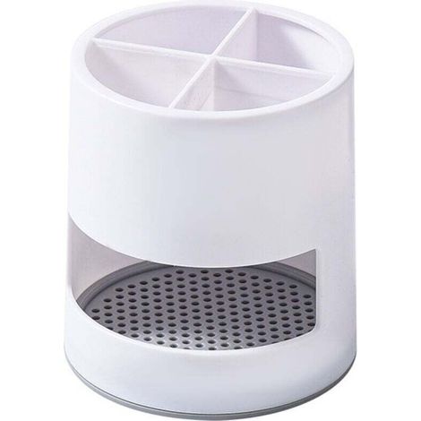 Ventilated and mold-resistant toothbrush holder, sturdy and compact, convenient bathroom storage, white, 1 piece (1/4)