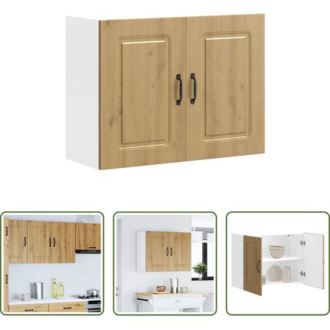 Küchenwandregal -  Küchen-Hängeschrank Kalmar Artisan-Eiche Holzwerkstoff (1/5)