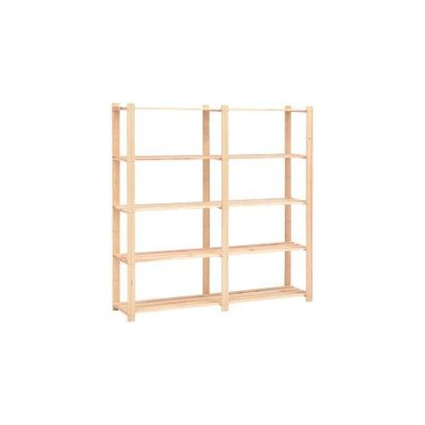 Étagère de stockage 5 niveaux 170x38x170 Pin solide 500 kg (1/5)