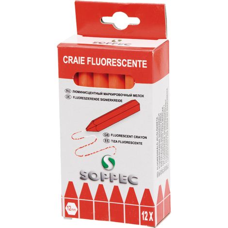 Gessetti riflettenti rossi per marcatura, 12 pezzi. (1/2)