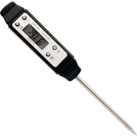 Thermomètre à viande, thermomètre numérique à lecture rapide, thermomètre à sonde de cuisine pour la cuisson au four, la friture et le gril (noir)-AquaForge (1/5)