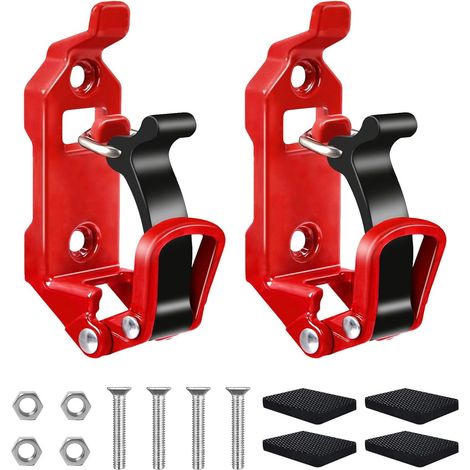 Lot de 2 fixations pour pelle sur galerie de toit, supports métal et caoutchouc, porte-outil pour camion, accessoire auto pour bateaux et équipement