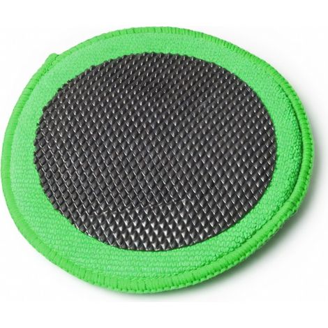 Tampon d'argile rond à pois vert (1/5)