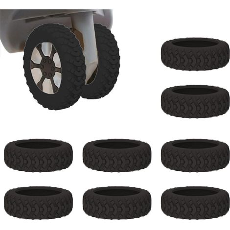 Protections Roues Valise - Silicone Antibruit - Pour Valises Cabine 8 Roues - Lot de 8 (1/5)