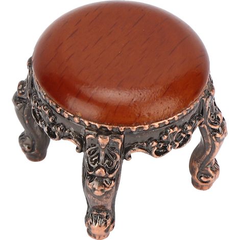 Tabouret rond miniature pour maison de poupée à l'échelle 1:12, accessoire de jouet et modèle réduit de meuble. (1/5)