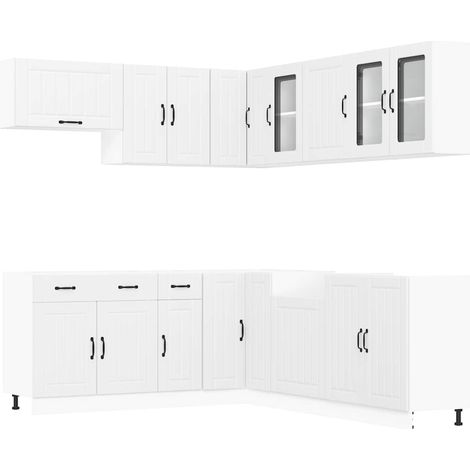 Maison Exclusive - Mueble de cocina Lucca blanco 11 piezas madera (1/5)