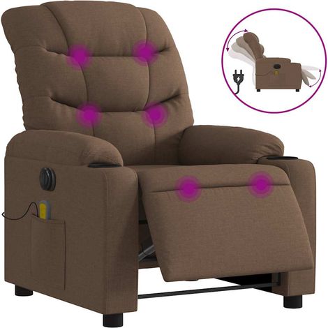 Maison Exclusive - Sillón reclinable de masaje eléctrico tela mar (1/5)