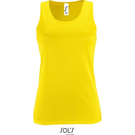 Camiseta De Tirantes De Deporte De Mujer SOL'S SPORTY TT WOMEN M Amarillo Neón