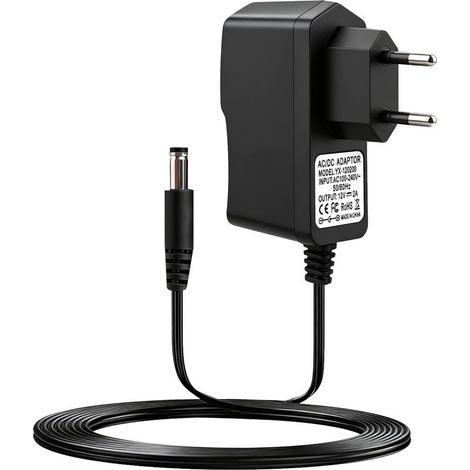 Secteur 12V 2A Alimentation Universel 100-240V, Transformateur d'alimentation pour Ruban LED, Routeurs, Caméras CCTV, Appareils Électroniques, Bandes LED (5,5 2,5mm) (1/5)