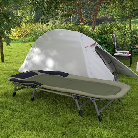 Campingliege Campingbett Feldbett, 200 x 85 x 40-55 cm, Grün