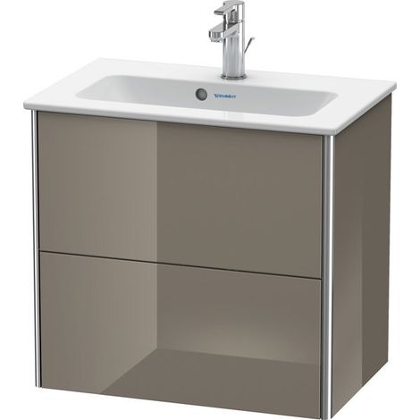 Duravit XSQUARE COMPACT mobile lavabo 560x610x388mm flanella grigio lucido (1/3)