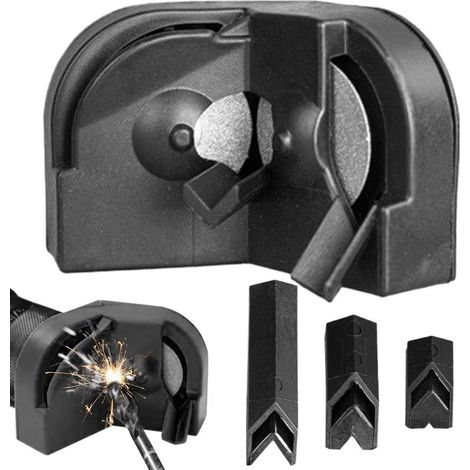 Aiguiseur de Forets – Pour Tous Forets 2–16 mm (5/64"–5/8"), Affûteuse Multifonction Portative Alimentée par Perceuse Noir (1/5)