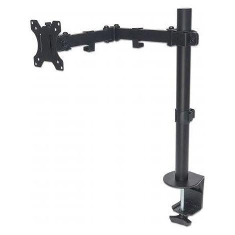 manhattan 461542 soporte de monitor negro acero escritorio