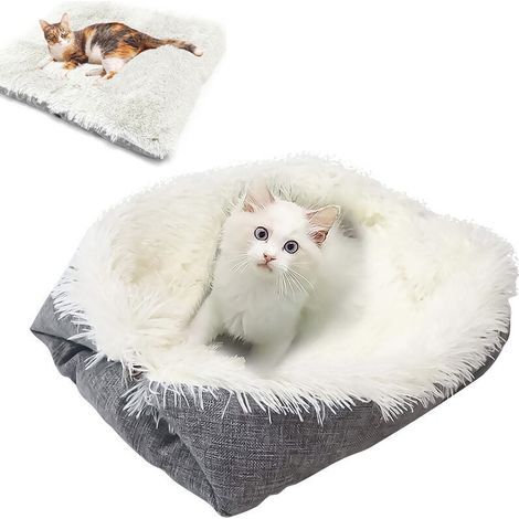 Soft bed for cats and small dogs – Washable cushion – Non-slip base – Dimensions 61 x 51 cm (1/5)