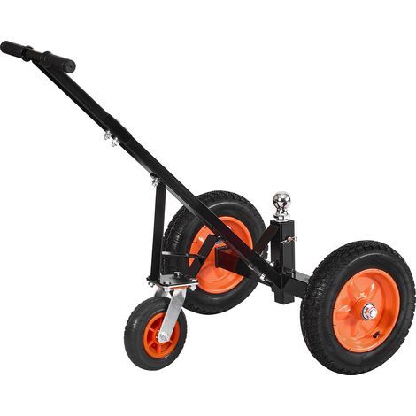 VEVOR Plataforma para Remolque, Capacidad de Peso de 454 kg, Carrito de Acero al Carbono de Ajustable en Altura de 425 mm y 560 mm, Bola de 50,8 mm, Neumáticos de 355,6 mm, para Mover Remolques