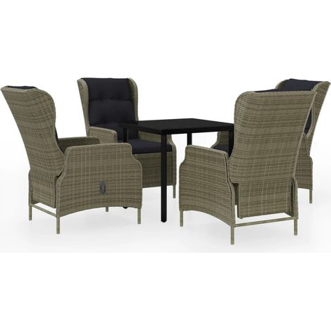 vidaXL Set da Pranzo da Giardino Marrone (1/5)