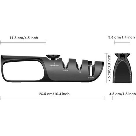 Aiguiseur Pro 3 Niveaux – Angle Réglable pour Couteaux Japonais (1/5)