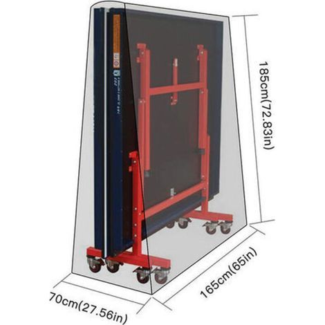 Housse de table de ping-pong imperméable 165 x 70 x 185 cm Bleu (1/3)