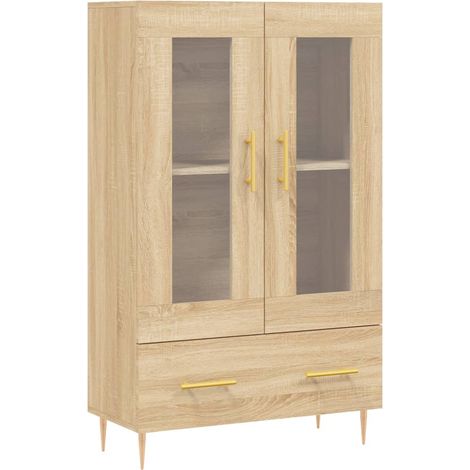 Buffet,Bahut,Meuble de Rangement haut chêne sonoma 69,5x31x115 cm bois d'ingénierie CFW42424 (1/5)