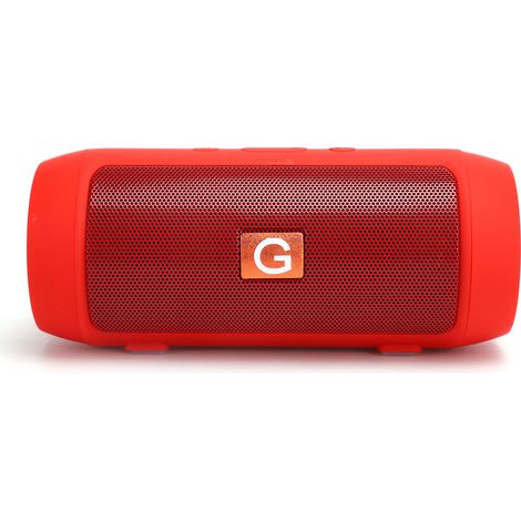Enceinte Bluetooth sans fil avec caisson de basses portable - Accessoires électroniques pour l'extérieur et la maison (rouge) (1/5)