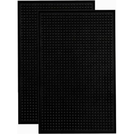 wasserdichte, hitzebeständige schwarze PVC-Barmatten 45 x 30 cm – Schutz für Arbeitsplatten (1/5)