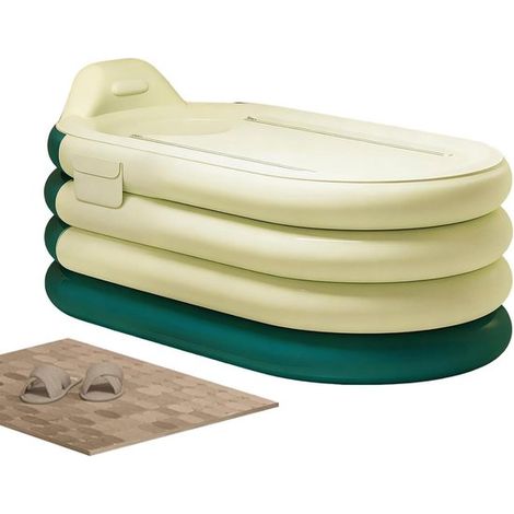 Aufblasbarer Pool – Spa-Pool – Für mehr Sommerkomfort – Schnell zusammenfaltbar – 140 x 84 x 51 cm – Grün (1/5)