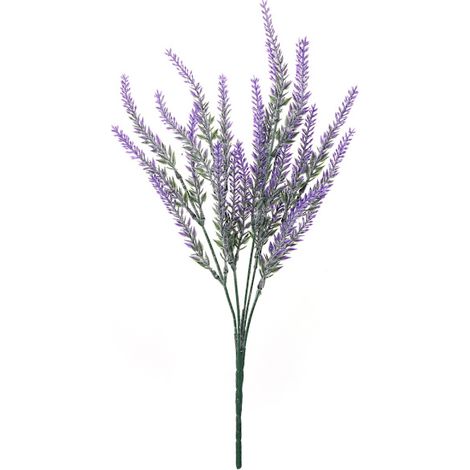 Bouquet de fleurs de lavande artificielles, plante de lavande artificielle violette en plastique pour mariage, décoration intérieure, bureau, jardin, terrasse, fleurs artificielles-AquaForge (1/5)