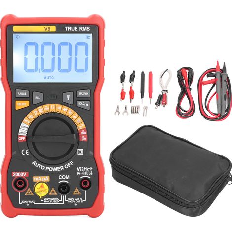 Multimètre numérique 2000V testeur haute tension mesure courant NCV outil diagnostic (1/5)