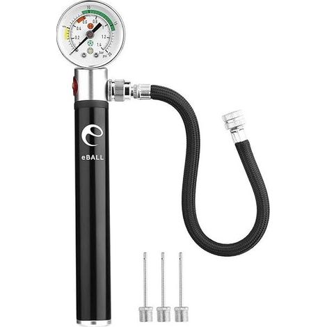 Ballpumpe – Integriertes Manometer (BAR/PSI) – Ablassventil – Für Basketball, Fußball, Rugby, Volleyball – 1 Stück (1/5)