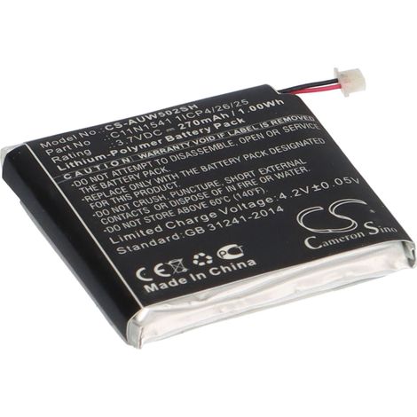 Smartwatch-Akku 3,7V 270mAh Li-Polymer passend für Asus ZenWatch 2 W1502QF (1/5)