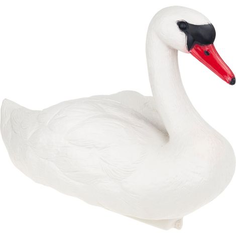 TG71080 SCHWANENFIGUR AUS KUNSTSTOFF, SCHWIMMENDE SCHWANENFIGUR FÜR DEN TEICH (1/5)
