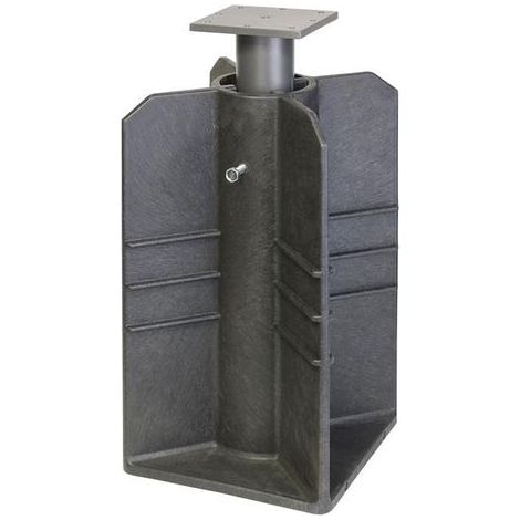 Socle à acheter pour parasol enterré 30x30 cm noir platine Homms (1/5)