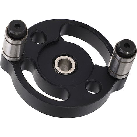 Jeu de poinçons de positionnement pour trous ronds, guide de centrage auto-adaptatif pour le travail du bois, avec bagues de perçage noires (1/5)