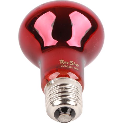 Lampe chauffante infrarouge RS 60W pour reptiles, excellente Source 24 heures sur 24, ampoules rouges pour tortue, Dragon barbu, lézard (1/5)