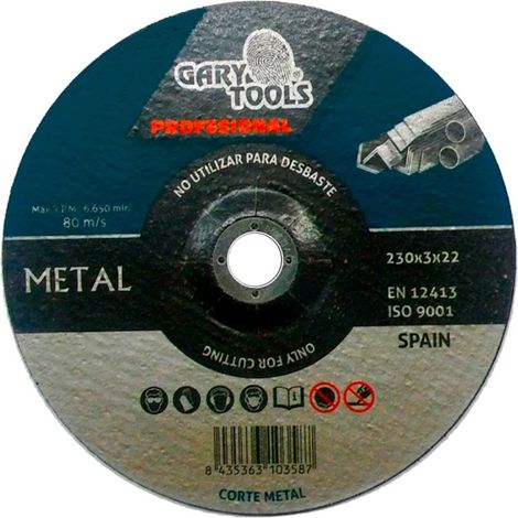 Disco corte metal Gary 115mm alta precisión hierro resina industrial  Oferta exclusiva (1/2)