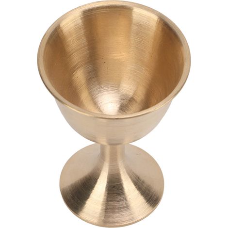 Ornement en laiton en forme de verre à vin, 4 cm de diamètre, 5 cm de hauteur, style vintage doré, décoration intérieure (1/5)