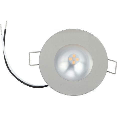 Plafonnier encastré à DEL, rond, en acier inoxydable, étanche, lumière blanc chaud, pour bateaux, VR et yachts de 2,8 pouces (1/5)