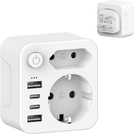 Adaptateur Prise Inde et Sri Lanka, Type D - Pour Voyage au Népal, Inde (1/5)