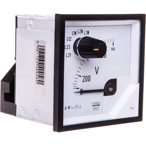 Voltmeter mit Schalter N E615 500V Arbeitsposition C3 K=90 Grad ohne KJ-Zertifikat EP27NE6150000