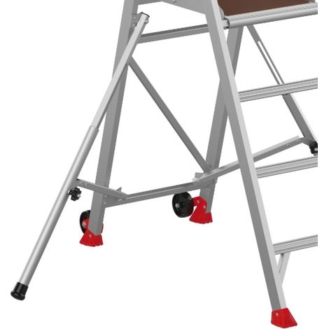 PROVOST - Plateforme individuelle roulante repliable avec portillon de sécurité en aluminium inox