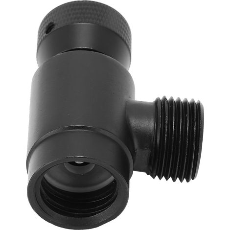 Integrierter ASA CO2-Ventiladapter zum Befüllen von Soda-Tanks, W21.8-14/TR21-4 Gewinde, schwarz. (1/5)