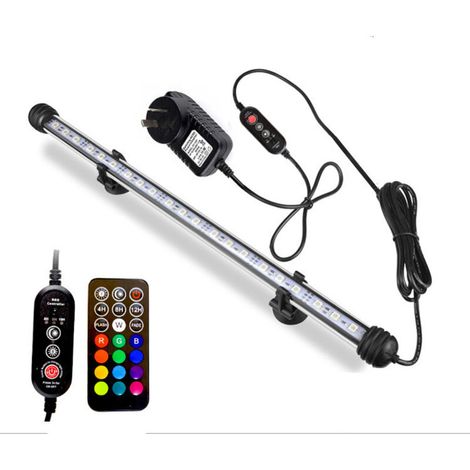 Lampada tubolare sommergibile a LED colorata per acquario, impermeabile, per vasche per pesci, illuminazione sommergibile RGB per acquari (38 cm)