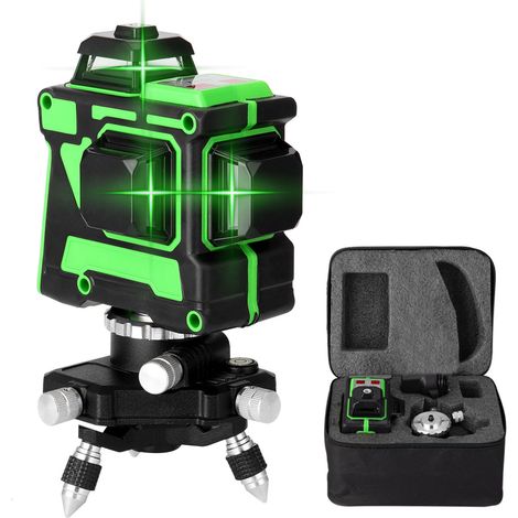 Kit de niveau laser 3D à 12 lignes, comprend divers accessoires, nivellement automatique à 3°, convient à une utilisation intérieure et extérieure. (1/5)