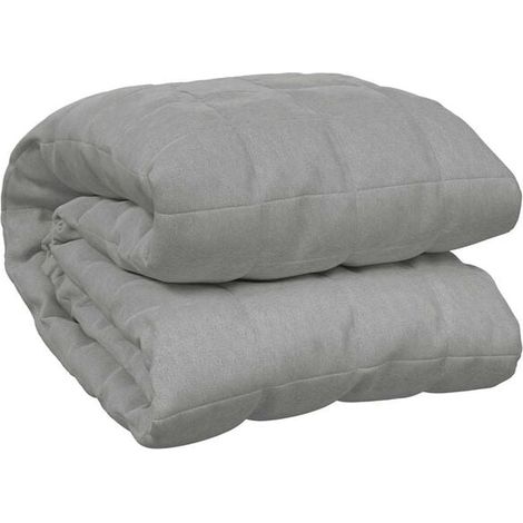 Couverture lestée grise, 150 x 200 cm, 7 kg de tissu (1/5)