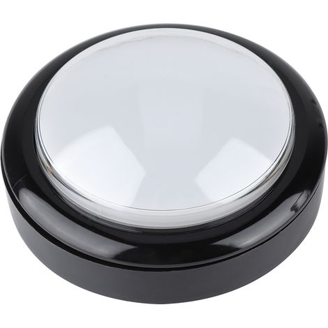 Interrupteur LED rond 100MM pour borne d'arcade - Bouton poussoir lumineux grand format (blanc) (1/5)