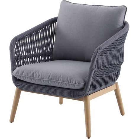Fauteuil de jardin Orissa gris - Hespéride (1/5)