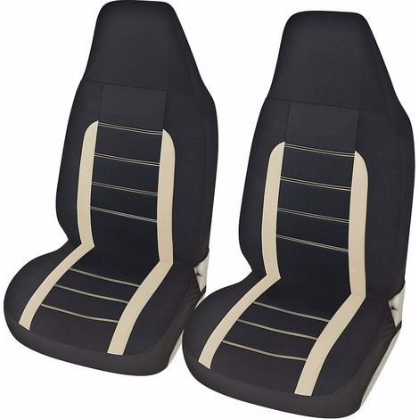 Universal Front Car Seat Covers, Universal Car Seat Cover Set, Car Tuning Accessory (beige) (1/5)