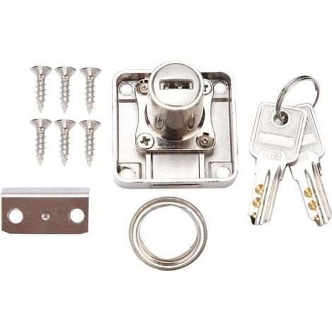 MEIHE Serrure réutilisable durable de meubles pour le bureau de ménage de tiroir de coffret d'étalage (138-22) (1/4)
