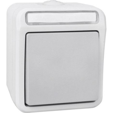 Interrupteur va-et-vient Peranova 102447 Pera gris clair, gris foncé (1/2)