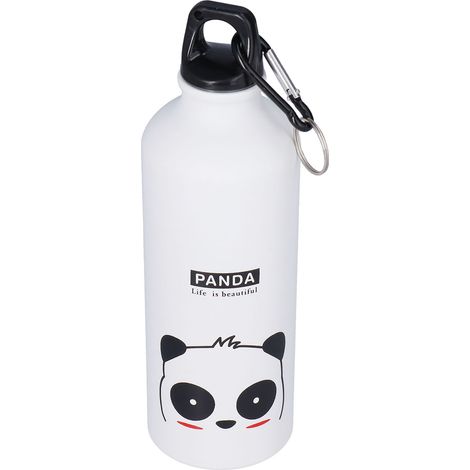 Gourde Isotherme 500ml Aluminium Enfant - Design Panda Blanc, Bouteille Sport Étanche (1/5)